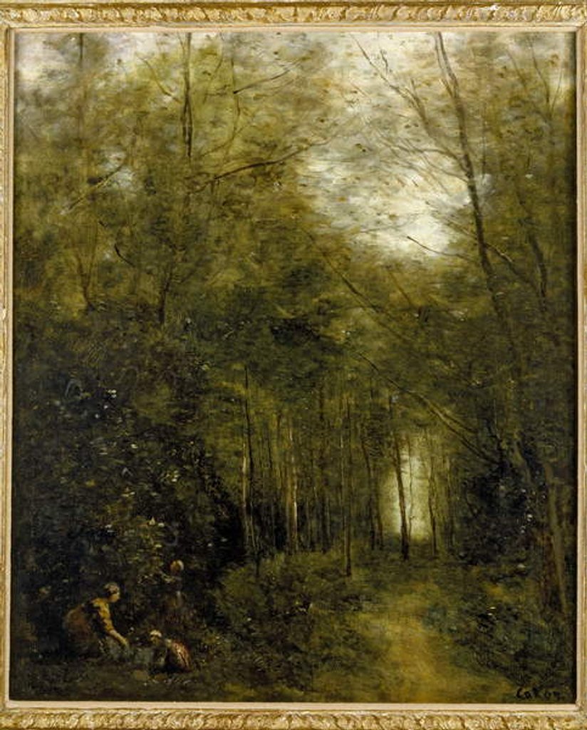 Detail of Montfermeuil, the Brook in the Wood, 1867 by Jean Baptiste Camille Corot