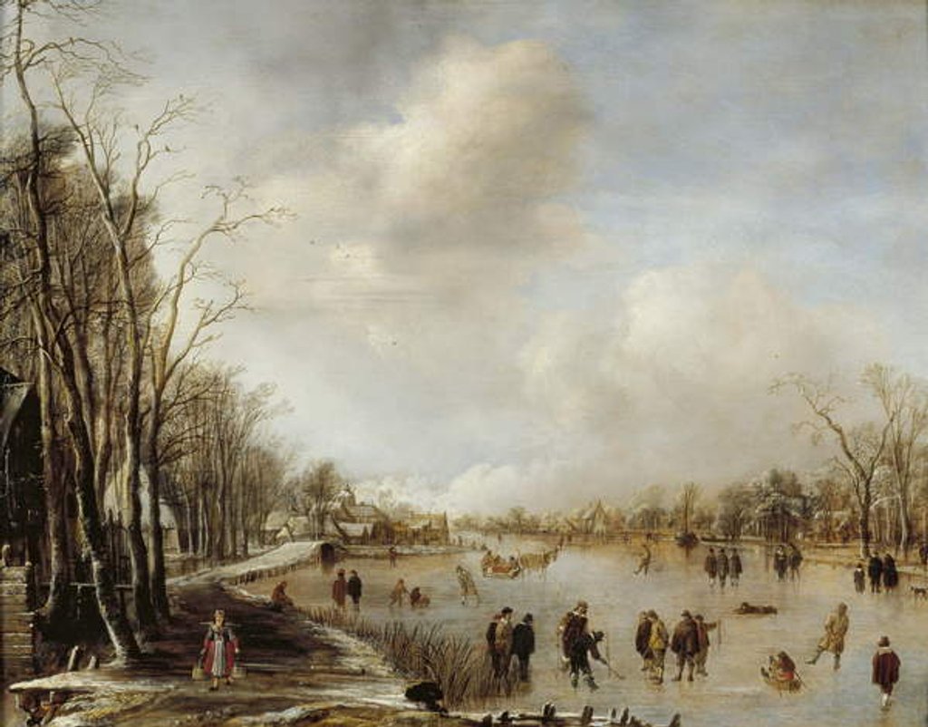 Detail of Winter Landscape, 1645 by Aert van der Neer