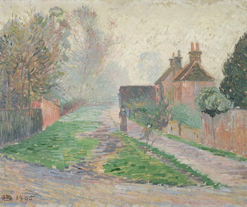 Detail of November Morning, Epping, 1895 by Lucien Pissarro