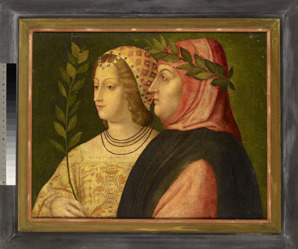 Detail of Petrarch and Laura de Noves, c.1510 by Venetian School