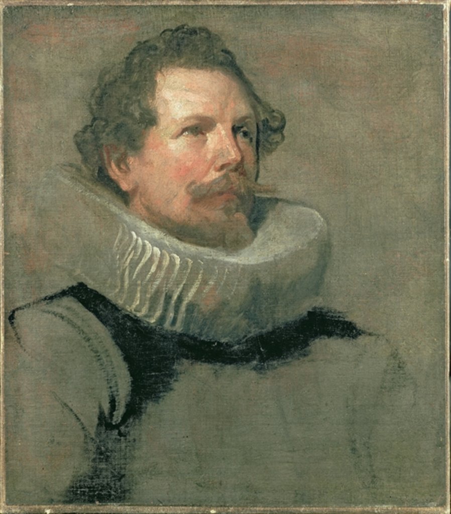 Detail of Portrait of a Man Wearing a Millstone Collar, 17th century by Anthony van Dyck
