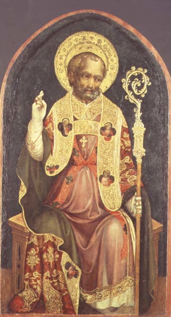Detail of A Bishop Saint, 15th century by Michele Giambono
