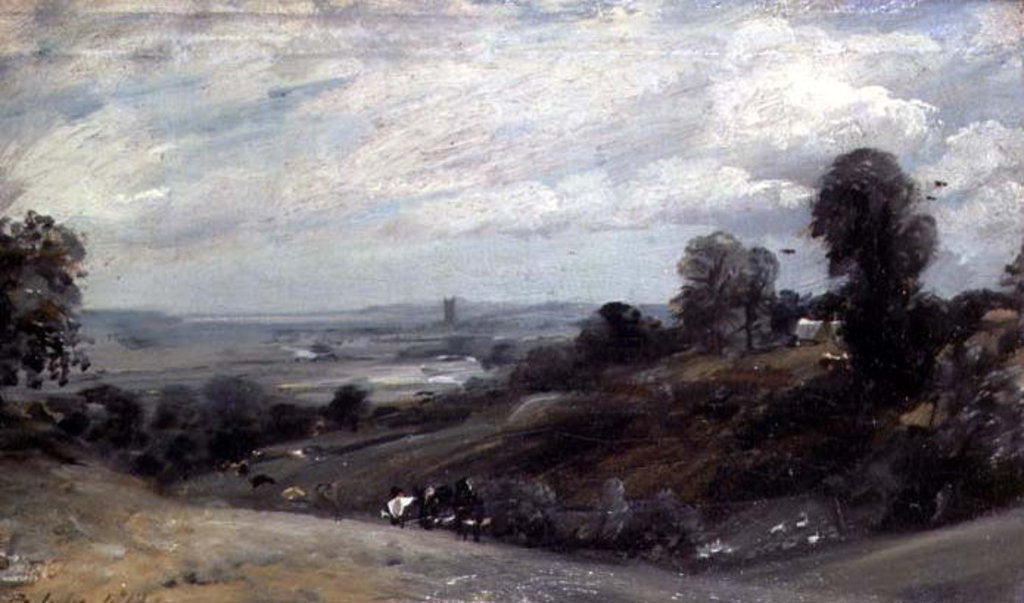 Detail of Dedham Vale from Langham, 19th century by John Constable