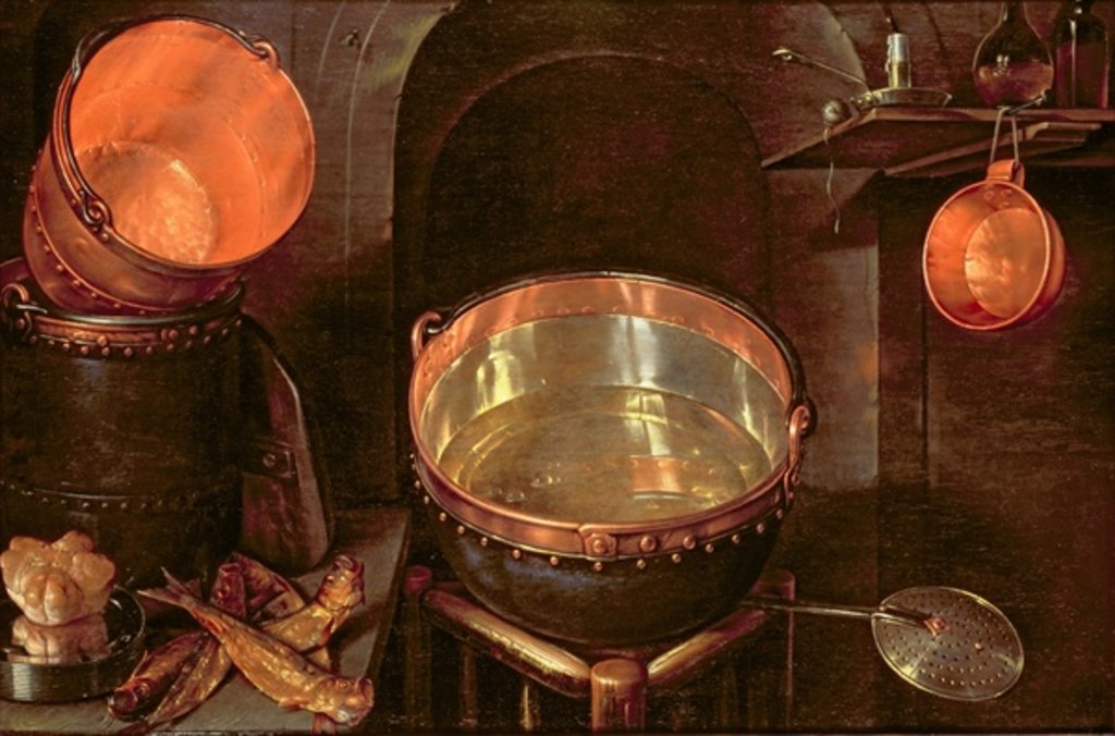 Detail of Still Life of Kitchen Utensils, 17th century by Cornelis Jacobsz Delff