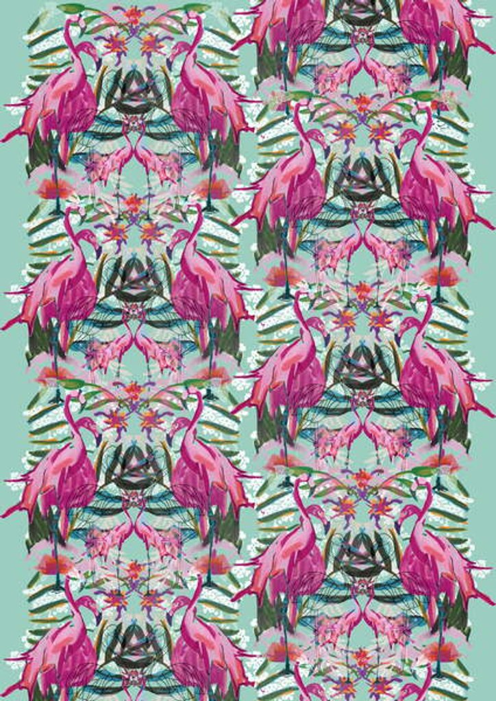 Detail of Flora Flamingo by Tara Whitehead