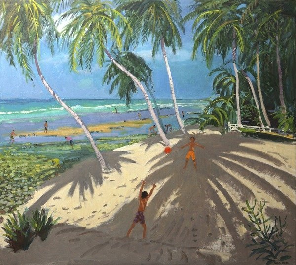 Detail of Palm trees, Clovelly beach, Barbados, 2013 by Andrew Macara