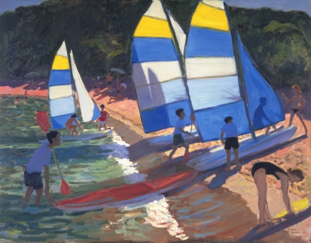 Detail of Sailboats, South of France by Andrew Macara