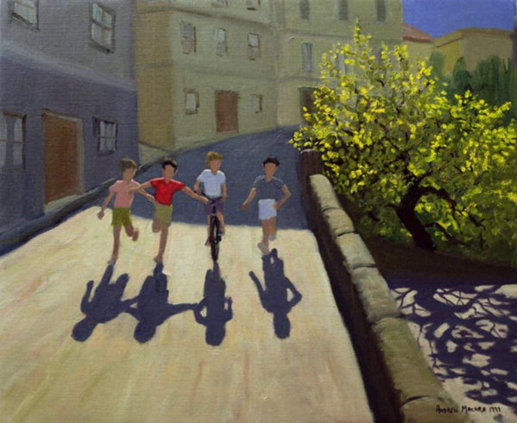 Detail of Children Running, Lesbos by Andrew Macara