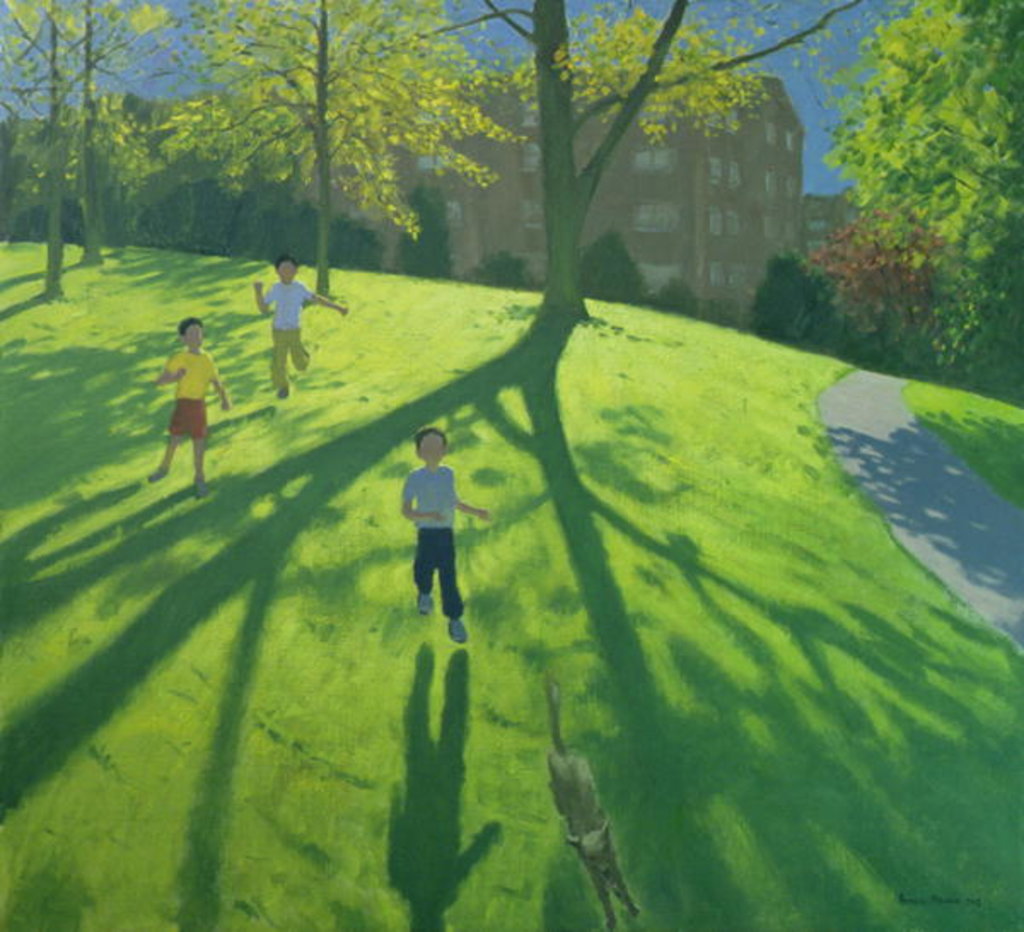 Detail of Children Running in the Park, Derby by Andrew Macara