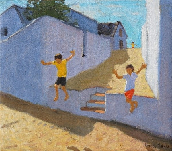 Detail of Jumping off a wall, Mykonos, 2015 by Andrew Macara