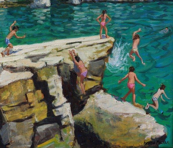 Detail of Detail of Jumping into the sea, Plates, Skiathos, 2015 by Andrew Macara