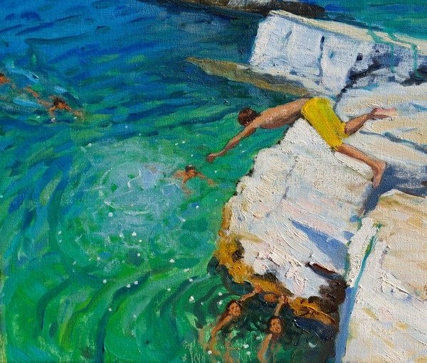 Detail of Detail of The Diver, Plates Rock, Skiathos, Greece, 2015 by Andrew Macara