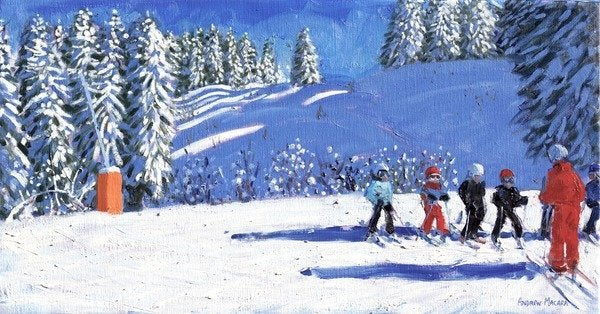 Detail of Young Skiers, Morzine, France, 2015 by Andrew Macara