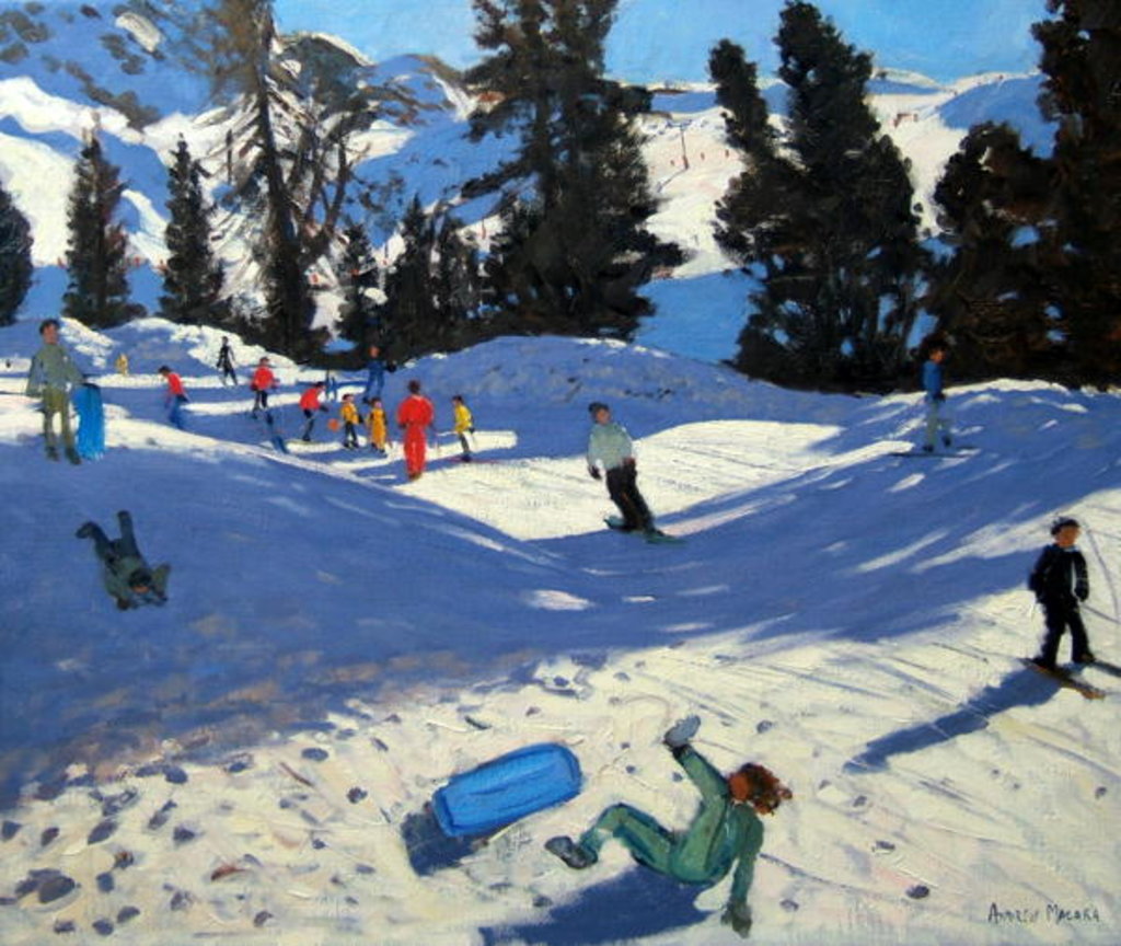 Detail of Blue Sledge, Belle Plagne by Andrew Macara