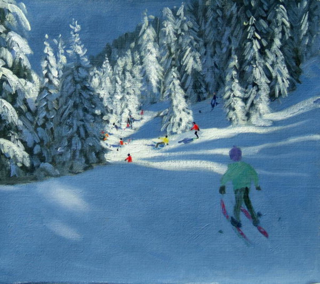Detail of Fresh Snow, Morzine, France by Andrew Macara