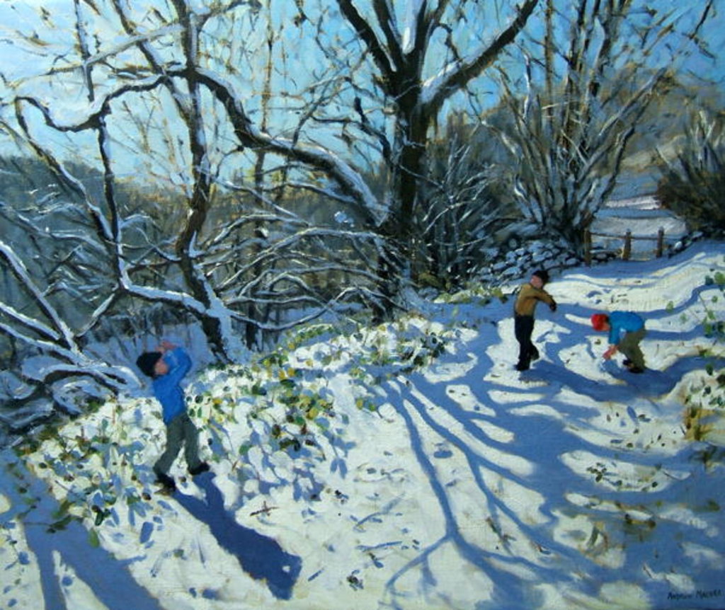 Detail of Snowball fight, Derbyshire by Andrew Macara