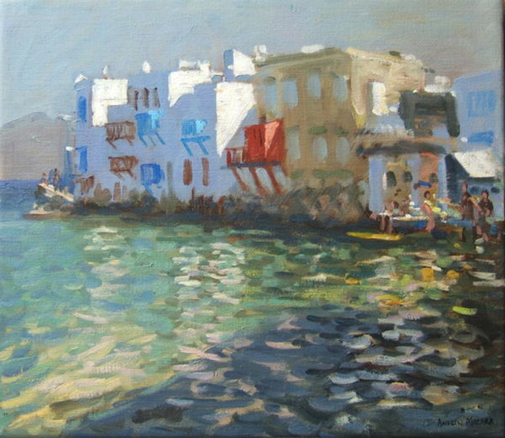 Detail of Little Venice, Mykonos by Andrew Macara