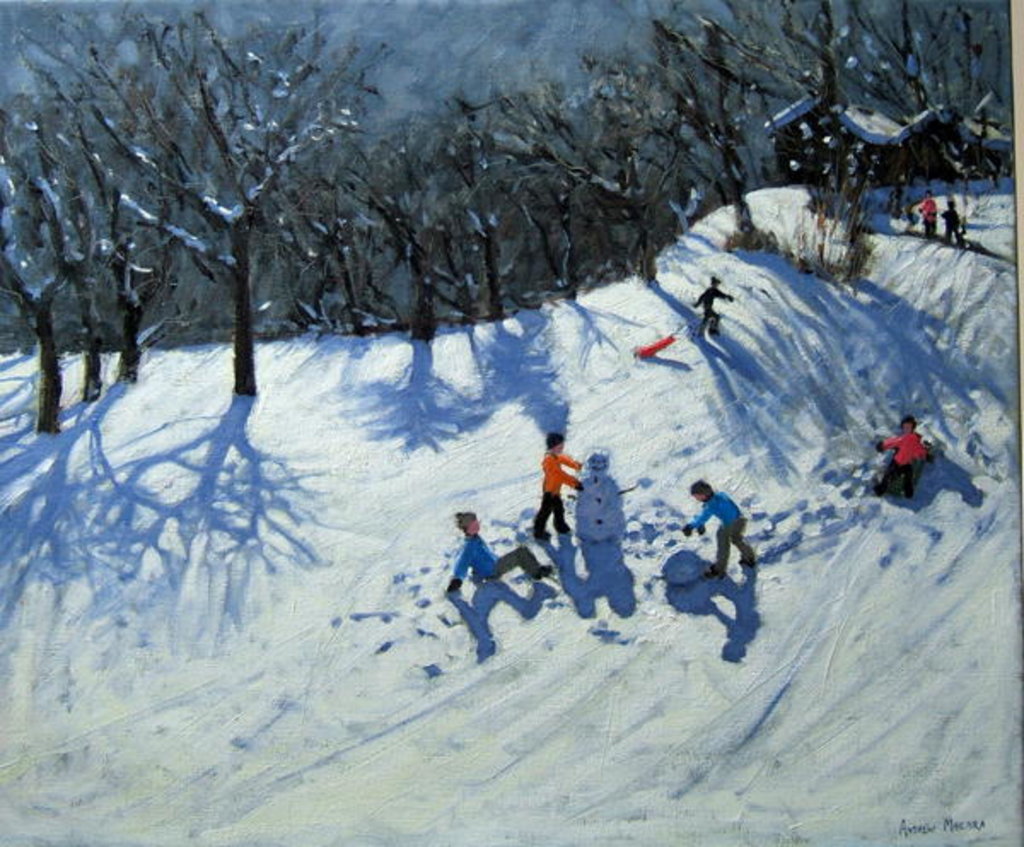 Detail of The Snowman, Morzine by Andrew Macara
