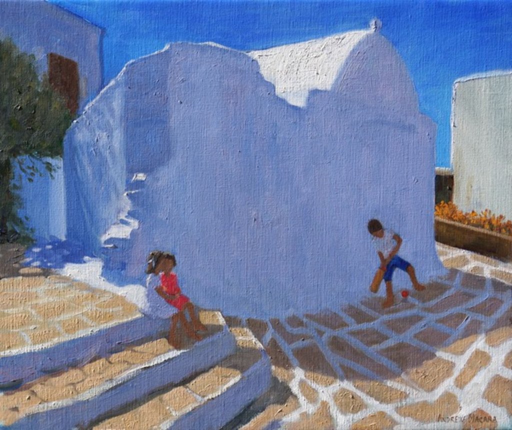 Detail of Cricket by the church wall, Mykonos, 2016 by Andrew Macara