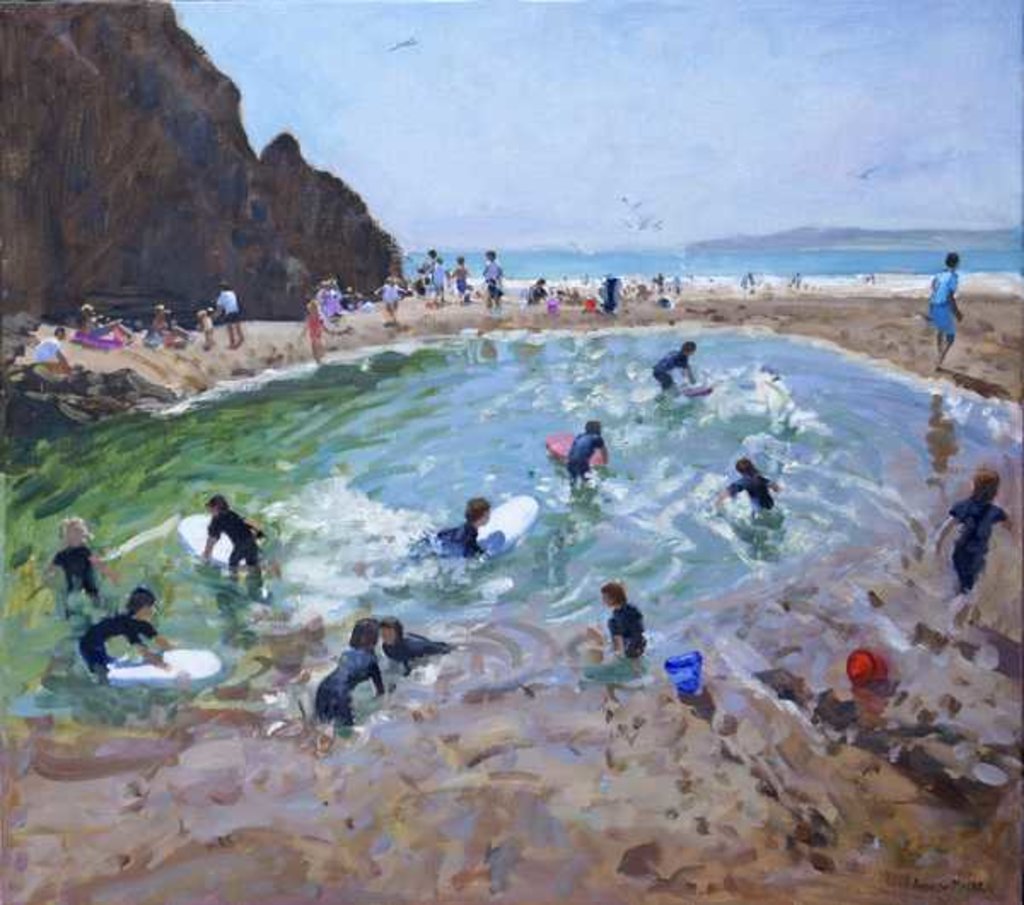 Detail of Young Surfers, Tenby, 2016 by Andrew Macara
