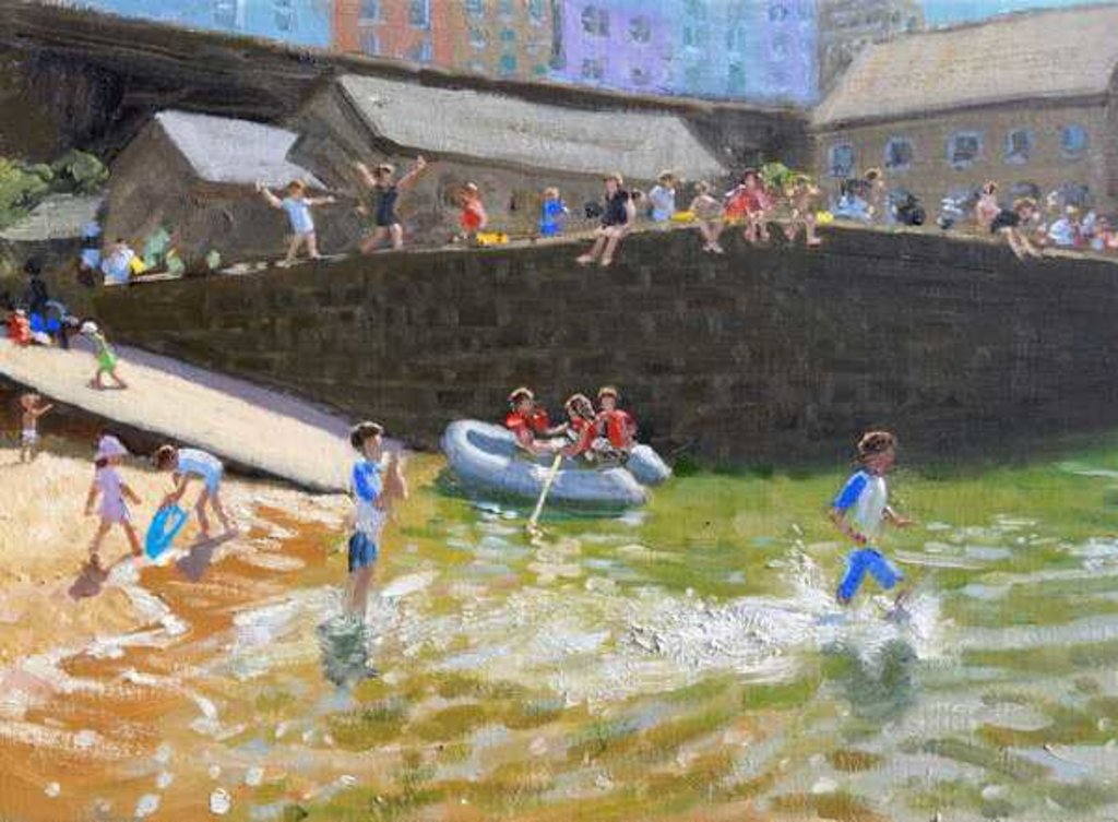 Detail of Detail of 'The Dinghy, Tenby' by Andrew Macara