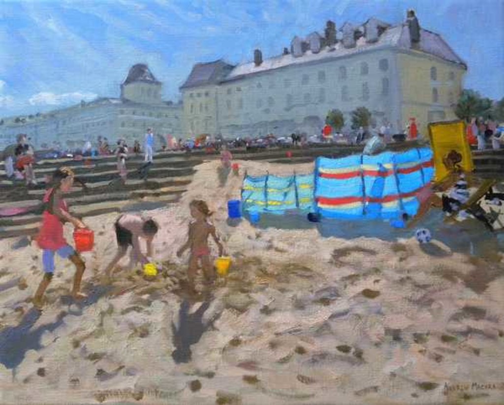 Detail of Playing in the sand, Llandudno, 2010 by Andrew Macara