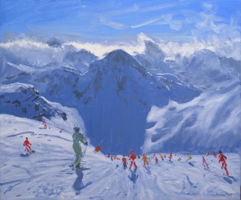 Detail of Mountain Shadow, Tignes, France 2009 by Andrew Macara