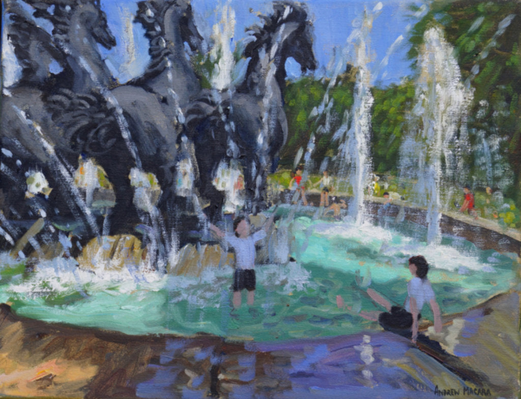 Detail of Four horses Fountain, Manezhnaya Square, Moscow by Andrew Macara