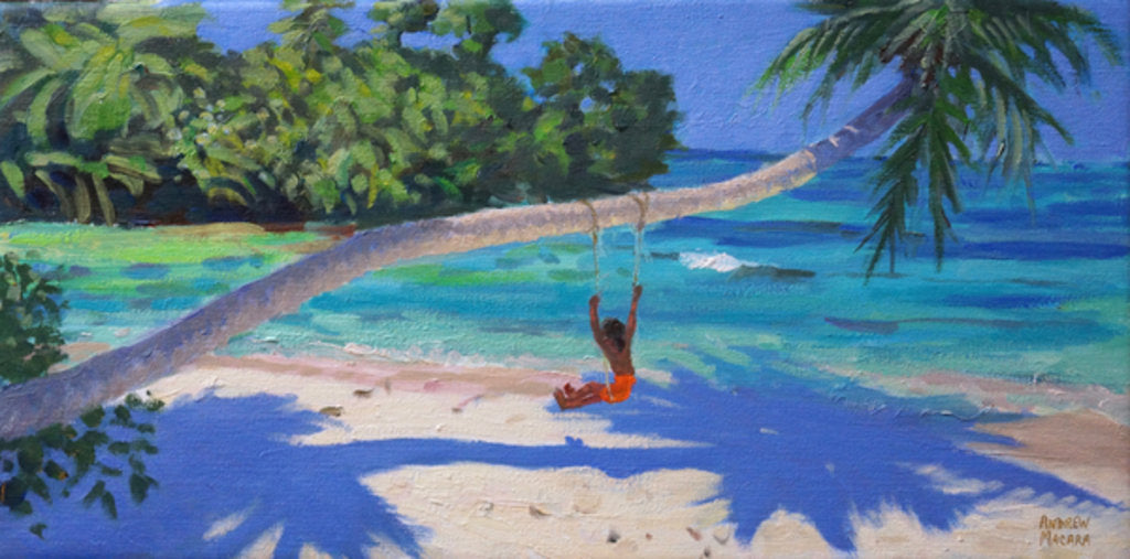 Detail of Girl on a swing, Seychelles, 2015 by Andrew Macara