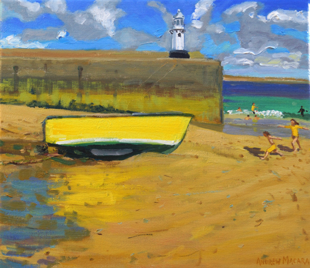 Detail of Yellow Boat, St Ives, 2017 by Andrew Macara
