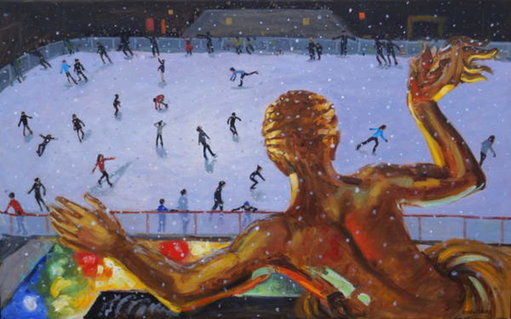 Detail of Prometheus, Rockefeller Ice Rink, New York, 2018 by Andrew Macara