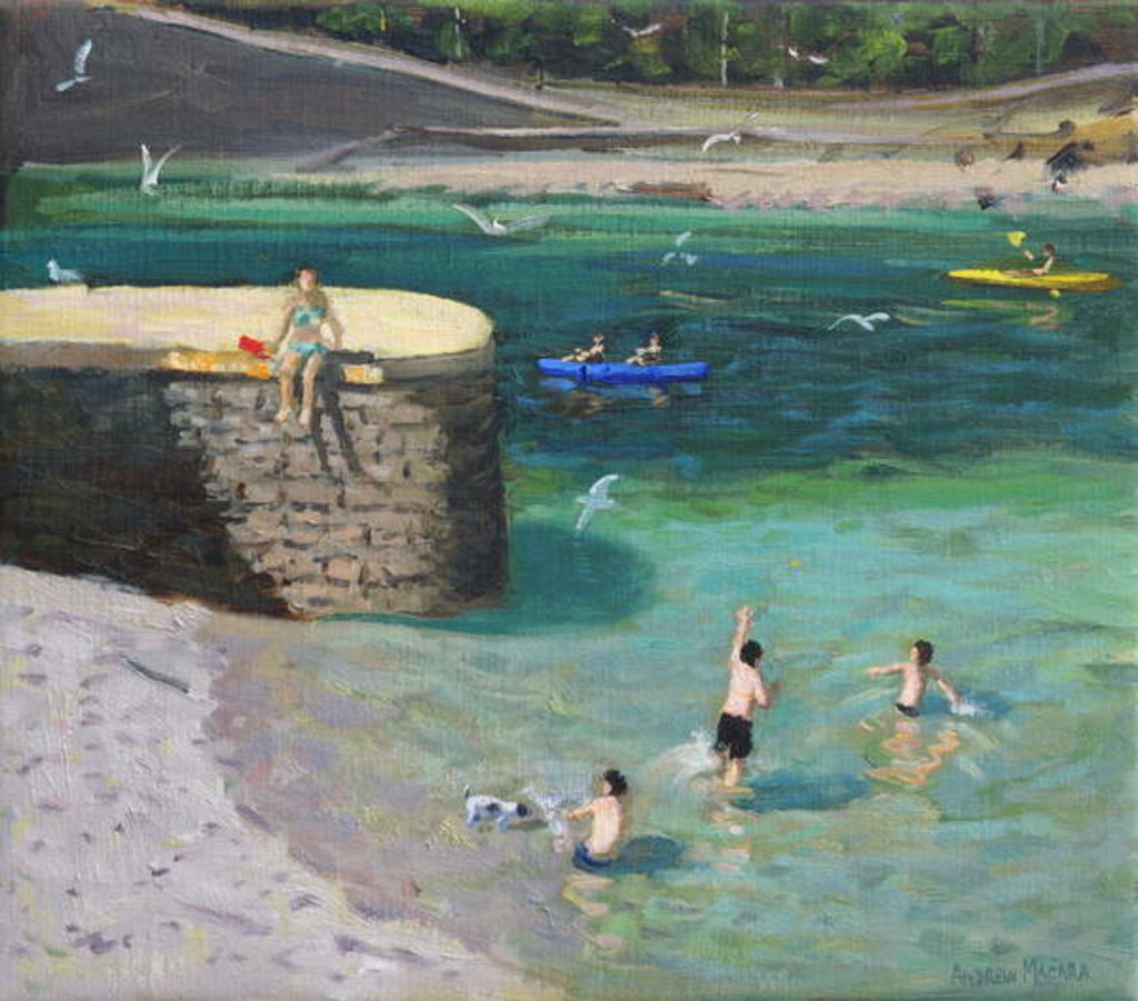 Detail of The Harbour, Looe, 2018 by Andrew Macara