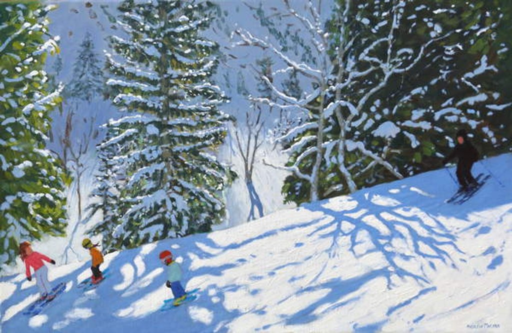 Detail of Skiing Courchevel to La Tania, 2019 by Andrew Macara