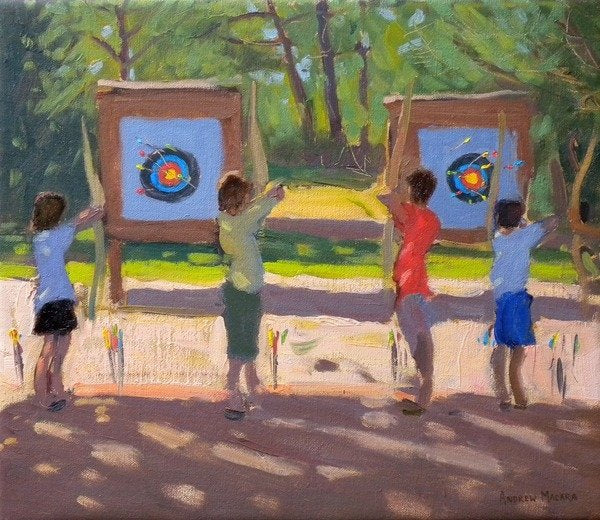 Detail of Young Archers by Andrew Macara