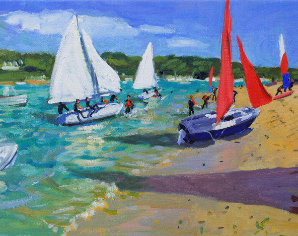 Detail of Sailing Boats, Salcombe by Andrew Macara