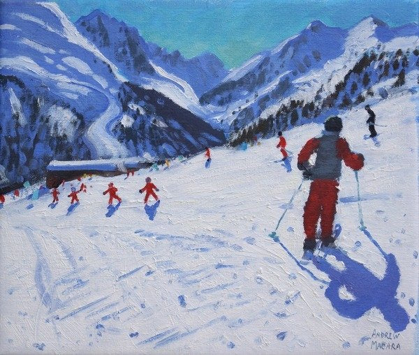 Detail of The ski instructor, Mottaret 2013 by Andrew Macara