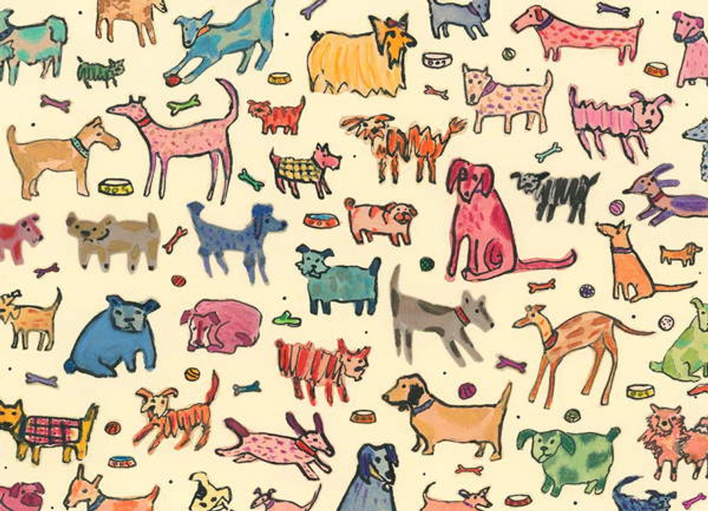 Detail of 46 dogs, 2017 by Sarah Battle