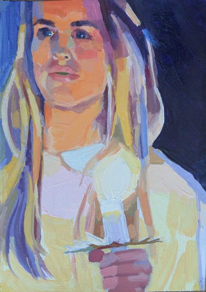 Detail of Candlelight 5, 2015 by Barbara Hoogeweegen