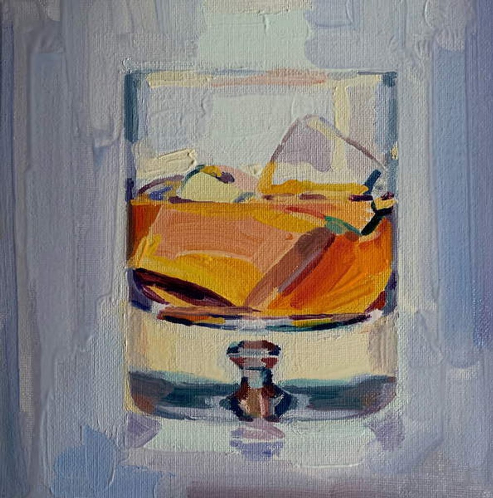 Detail of He likes a whisky drink, 2019 by Barbara Hoogeweegen
