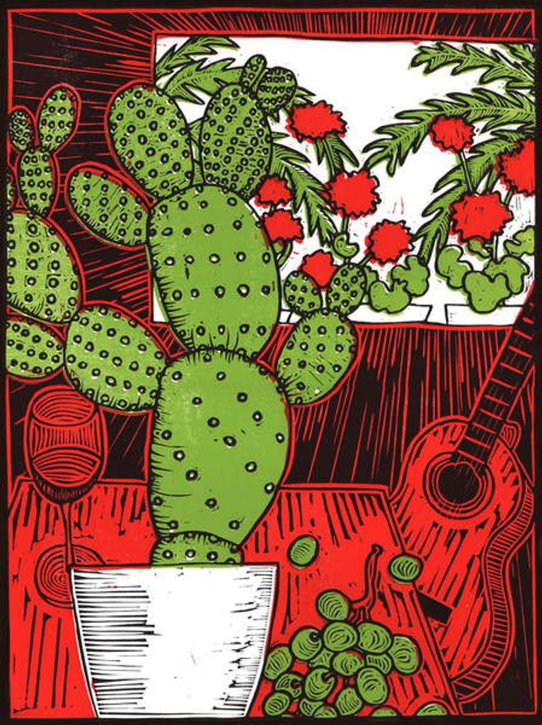 Detail of Still life with Cactus, 2014 by Faisal Khouja