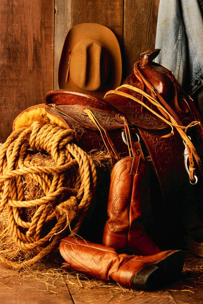 Detail of Cowboy's Riding Gear by Corbis