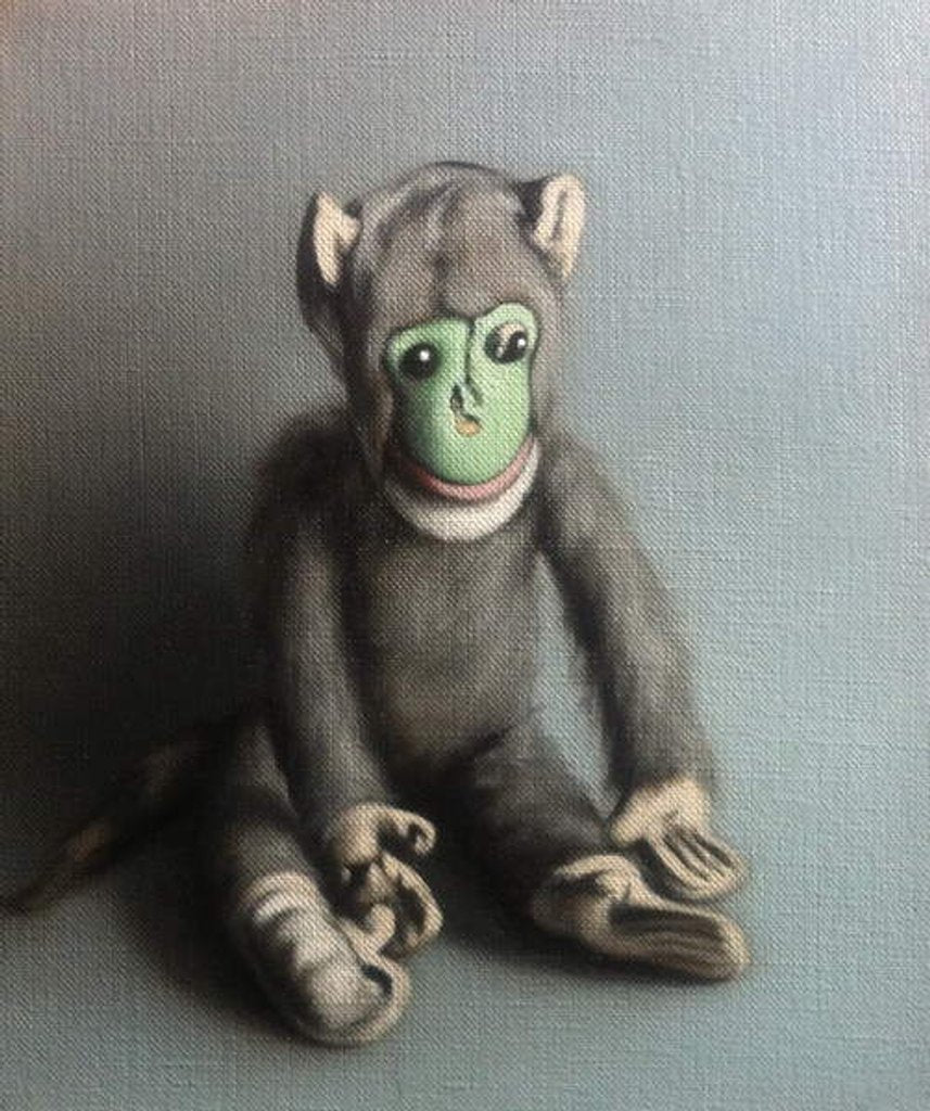 Detail of Green Face Monkey, 2006 by Peter Jones