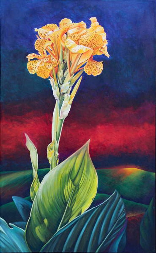 Detail of Yellow Canna Lily, 1991 by Frances Ferdinands