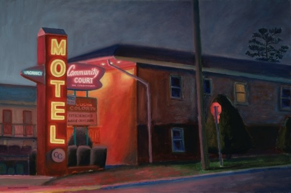 Detail of Night on Broadway, 2003 by David Arsenault