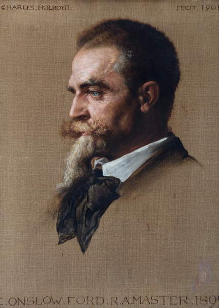 Detail of Portrait of E. Onslow Ford, 1901 by Charles Holroyd