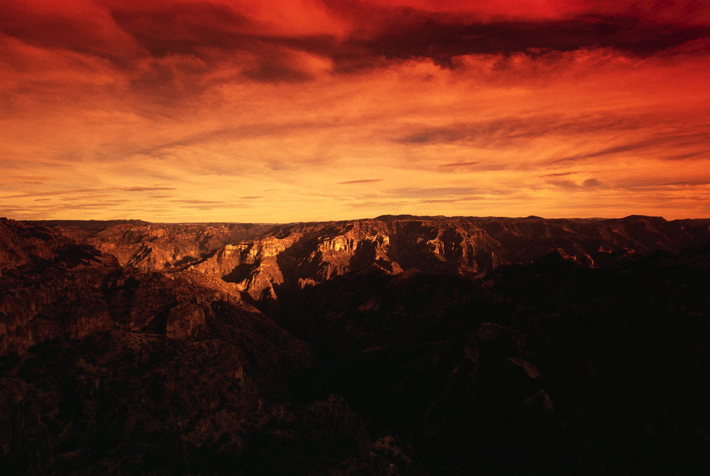 Detail of Copper Canyon at Sunset by Anonymous