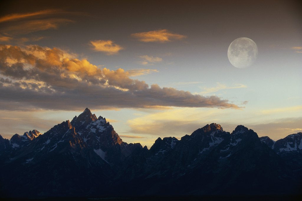 Detail of Sunset over Teton Range by Anonymous