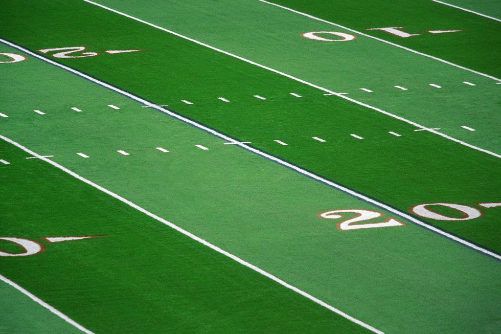 Detail of Football Field by Corbis