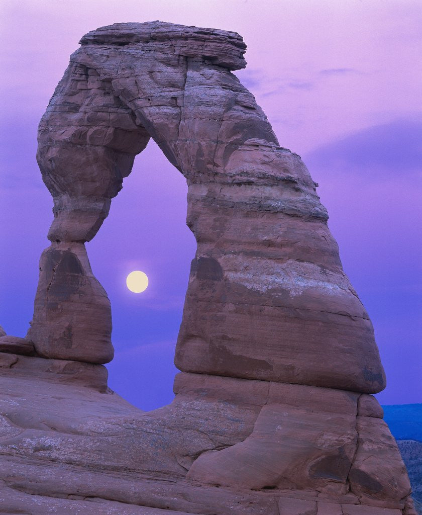 Detail of Moon Framed by the Delicate Arch by Corbis