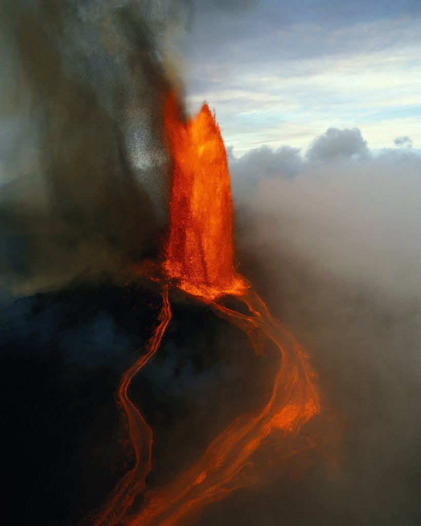 Detail of Kilauea Erupting by Anonymous